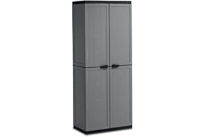KETER Kis 9732000 0444 01 Jolly Armoire haute Plastique Gris/Noir 68 x 39 x 166 cm