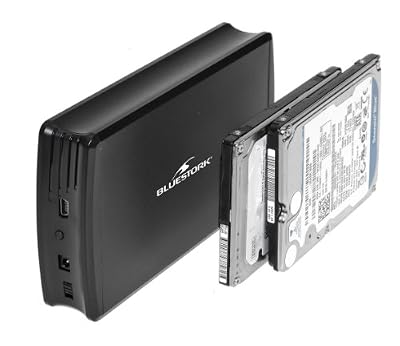 Bluestork BS-EHD-25/DUALB - Boîtier pour 2 disques durs SATA 2,5'' - USB 2.0 - Noir