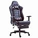 Produktbild Storm Racer Ergonomische Fußstütze Computer Gaming Hohe Rückenlehne Drehstuhl Büro Stuhl mit Anpassung Kopfstütze und Lendenwirbelstütze Racing Stuh(schwarz )