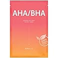 BARULAB AHA/BHA Face Sheet Mask with Serum, Hydrating and Exfoliating Face Mask For Men & Women, Korean Sheet Mask For Glowing Skin, Makes Skin Clear & Brighter, For All Skin Types, 23 ml (1 Qty)