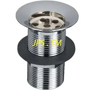 JPS 5 Steel Full Thread Waste Coupling, Silver, Polished Finish