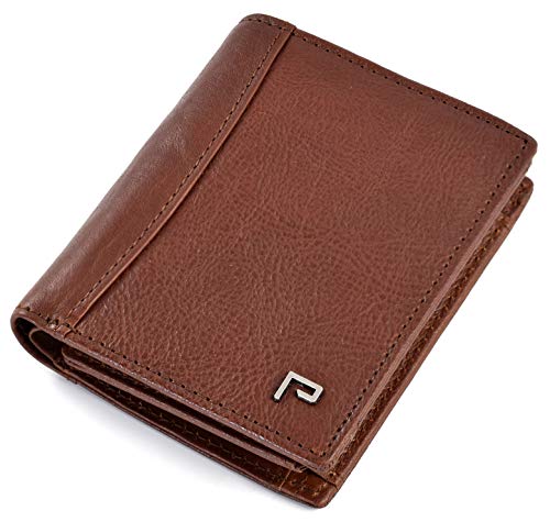 Cartera de Piel para Hombre | Tarjetero y Billetero | RFID Bloqueo | sin Bolsillo para Monedas [marrón]