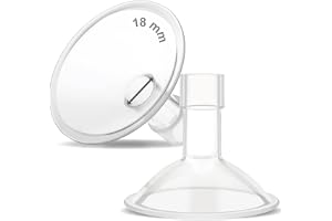 Maymom MyFit tvådelad brösttratt kompatibel med Medela bröstpump, passar Flex-koppling, 2-pack, Crater, 18 mm