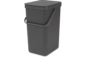 Brabantia Sort & Go Recycling-Mülleimer, Hink, Grey, 16 Liter