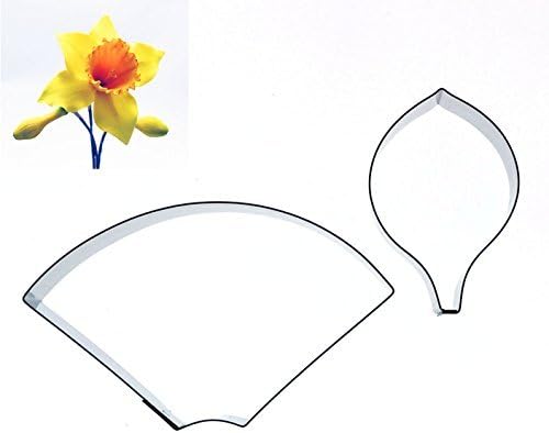 Sugarcraft & Cake Decorating Cutters - Daffodil Small 2 Set- For Celebration Cakes- Perfect for Wedding Cakes And Sugarcraft