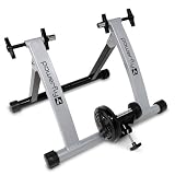  Powerfly Simulador de Bicicleta Rodillo Magnético Turbo para Entrenarse en Salas de Gimnasio - Resistecia ajustable - Velocidad variable - Color Plata