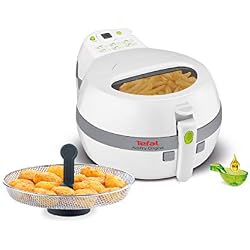 Tefal FZ7110 ActiFry Friteuse à air chaud avec accessoires snacking, 1 kg, 1400 W blanc/gris