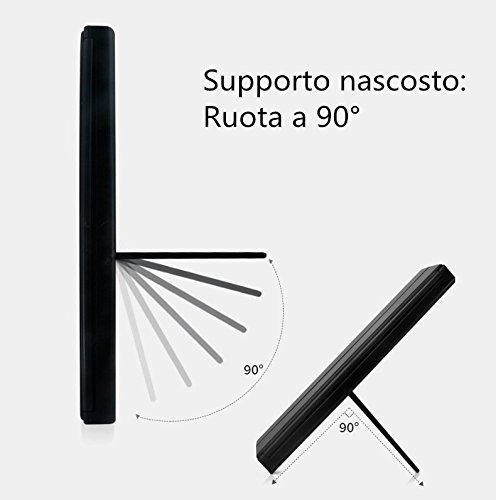 Alierkin Make Up Spiegel Klappspiegel mit Beleuchtung 8 LEDs, 3 Seitig Faltbar Beleuchtet Kosmetikspiegel Schminkspiegel Standspiegel - 7