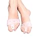 Produktbild Forepin® 1 Paar Gel Silikon Hallux valgus Zehen Protektoren Pad Polster Toe Separatoren Straighters Korrektoren Vorbeugung Therapie Bunion Zehenspreizer Zehenkorrektur - Weiß