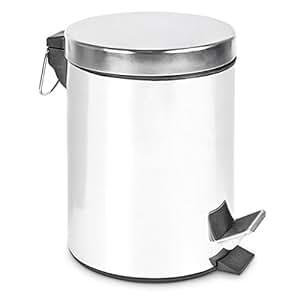 Badezimmer Mülleimer - Kosmetik Abfalleimer Chrom 5L: Amazon.de: Küche