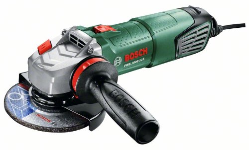 Bosch DIY Winkelschleifer PWS 1000-125, Handgriff, Schutzhaube, Koffer (1000 W, Leerlaufdrehzahl: 11.000 min-1, Schleifscheiben-Ø: 125 mm) - 2