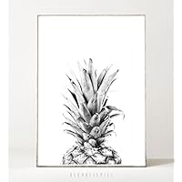 Kunstdruck / Poster PINEAPPLE TOP -ungerahmt- Ananas, Frucht, Portrait, Sommer, Obst, tropisch