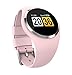 Produktbild Allenrous Intelligente Uhr Fitness Tracker HD Touchscreen Ip67 Wasserdicht, Kalorienzähler, für Damen Smart Outdoor-Sportuhr mit, für Android und iOS (Farbe : Pink)