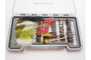 TROUTFLIES UK BOXED FISHING FLIES Still water Trout Flies, 60 Boxed Flies Ultimate Collection for Fly Fishing NBX5