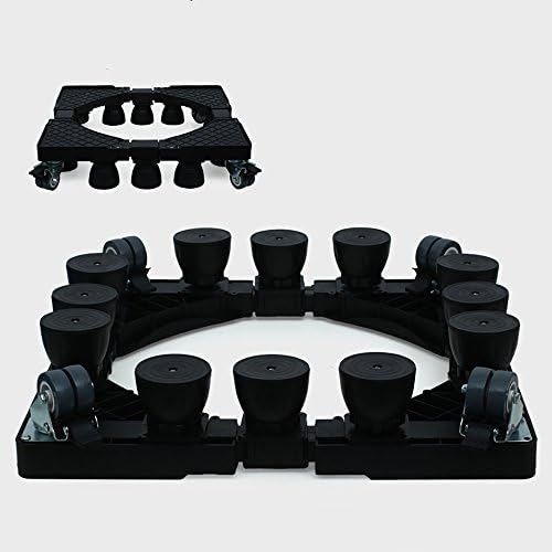 XRXY Stainless Steel Washing Machine Base / Appliances Heightening Base Stand / Creative Bracket (2 Colors Optional) ( Color : Black , Size : L )