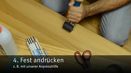 Anti-Rutsch Stufenmatten für Treppen | PremiumPlus-Qualität: extrem dünn & transparent | 2-in-1: Stufenschutz & Rutschschutz | Rutschhemmung R10 nach DIN 51130 | Sichere und einfache Montage: vollflächig selbstklebend | Pflegeleicht & hygienisch (180 x 600 mm – rechteckig) - 8