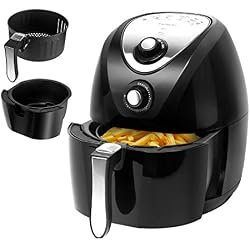 Aigostar Dragon Pro 30LDX - Friteuse sans Huile. Friteuse à air chaude sans BPA. Arrêt automatique. Panier antiadhésif, avec éponge de silicone, facile à nettoyer.