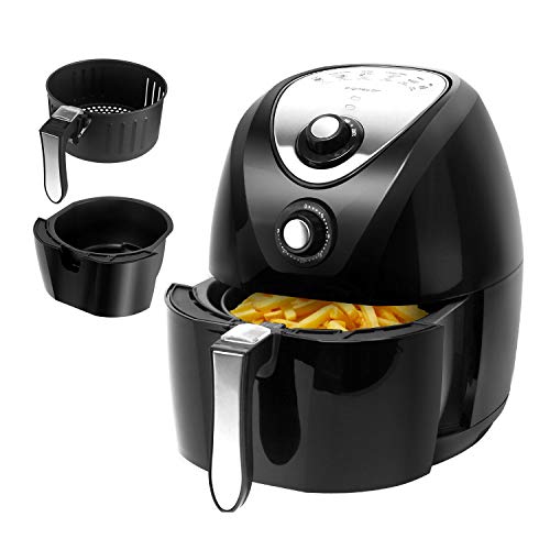 Aigostar Dragon Pro 30LDX - Friteuse sans Huile. Friteuse à air chaude sans BPA. Arrêt automatique. Panier antiadhésif, avec éponge de silicone, facile à nettoyer.
