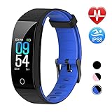 ✔ FUNCIÓN MÚLTIPLE: El Pulsera Actividad hará un seguimiento de sus pasos, kilometraje, ritmo cardíaco y calorías. Admite alerta de llamada, recordatorio de SMS y SNS, recordatorio sedentario, recordatorio del período fisiológico, cuenta regresiva, reloj despertador, monitor para dormir, cronómetro y mando de cámara remota. Solo necesita sincronizar con la aplicación móvil "H Band", puede ver el análisis completo de los datos y el identificador de llamadas entrantes. Además, puede rechazar llam