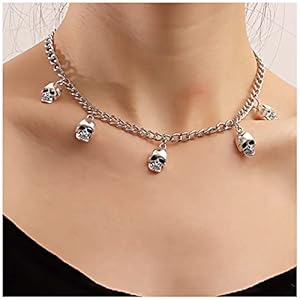 Dervivea Gótico Cráneo Cabeza Collar