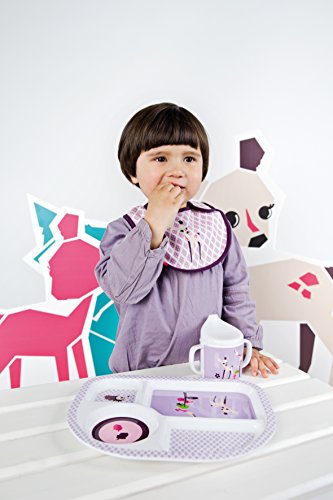 Lässig LDISHS1192 Kindergeschirr mit Silikonboden/ Dish Set Melamine/Silicone Little Monsters - 2