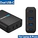 Produktbild helpers lab USB C Ladegerät, mit 2 USB-C PD & 2 USB Type C Power Delivery Netzteil mit 1,8m USB C Kabel, Kompatibel mit USB C Laptop MacBook Dell und mehr, Tablet iPad pro und iPhone und merh
