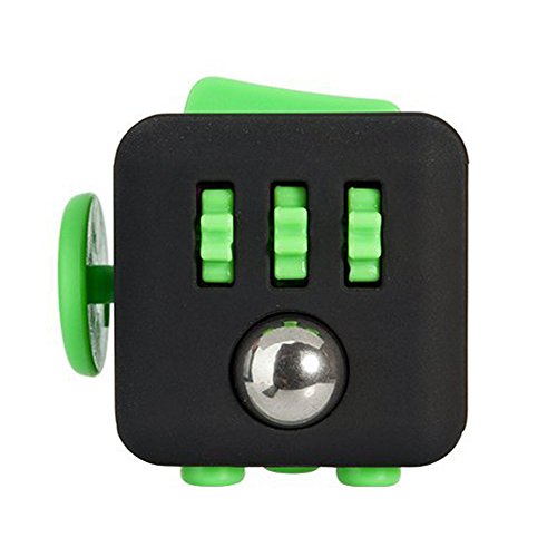 UGOU Fidget Cube 1Pcs 6-side Toy Relieves Stress And Anxiety Best Chiristmas Gift for Children and Adults Mini Size Pocket (Black-Green) UGOU Fidget Cube 1Pcs 6-side Toy Relieves Stress And Anxiety Best Chiristmas Gift for Children and Adults Mini Size Pocket (Black-Green)
