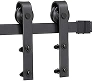 Yaheetech Schiebetürsystem Set Schiebetürbeschlag Zubehörteil für Holztüren inklusive Laufschiene