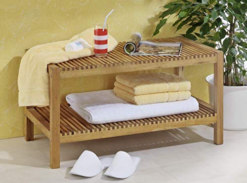 Preisvergleich Produktbild Merschbrock Trade GmbH Bank, Ablage, Sauna aus Walnussholz