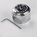 Produktbild SDYDAY 7/20,3-2,5 cm Lenker Zifferblatt Uhr und Temp Thermometer für Motorrad Cruiser Chopper Wasserdicht Zifferblatt Lenker Uhr Glow Armbanduhr Universal 22-25 mm, Silber