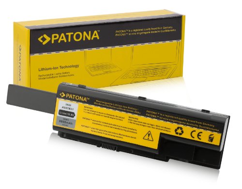 PATONA Laptop Akku für Acer Aspire 5310 | 5520 | 5710 | 5720 | 5920 | 6920 | 6920G | 7520 | 7720G | 8920 | 8920G | 8930 | 8930G und weitere... - [ Li-ion; 8800mAh; schwarz ]