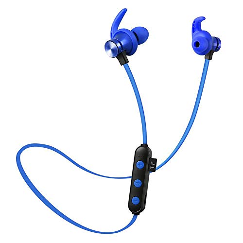 Preisvergleich Produktbild HEIRAO Wasserdichtes, schweißfestes Stereo-Headset, kabellose Sportkopfhörer mit SD-TF-Kartensteckplatz, Bluetooth 4.2, eingebauter Magnet