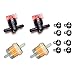 Produktbild AISEN 2 Satz Benzinhahn Filter Klemmen Set Benzin Diesel für 6mm Ø Schlauch Kraftstoffhahn Scooter Moped Motorrad Quad ATV Gartengeräte