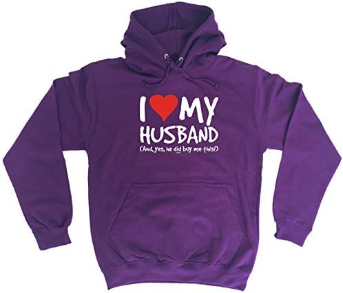 Funny Novelty Hoodie - I Love My Husband and Yes He Did Buy Me This Hoody Jumper Clothing