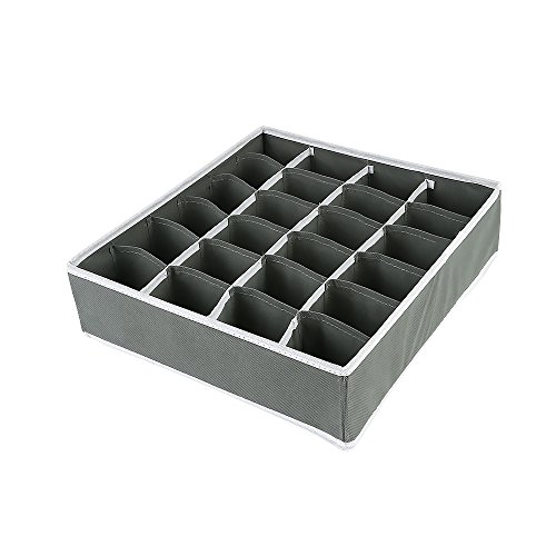 LAGUTE Aufbewahrungsboxen für Büstenhalter, Unterwäsche, Dessous und andere kleine Zubehörteile 4er Set (Normal Size(Grau)) - 4