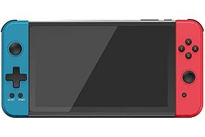 MayD Powkiddy X70 Console de Jeu Rétro, 7,0 Pouces Console De Jeux Portable Arcade Vidéo avec Linux System 64G, 5700+ Jeux Classique Retro Handheld Game Console pour Enfants et Adultes(Rouge&Bleu)