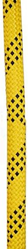 LDFN Rock Climbing Rope Escape Home Abrasion Outdoor Nylon Mountaineering Rope,Yellow-15m*16mm