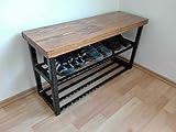  Schuhregal Schuhständer Schuhbank Schuhschrank Holzbank Organizer handgefertigte Flur Möbel Schuhablage Sitzbank Schuhtruhe (Länge 40-150 cm)