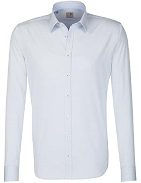 Seidensticker Herren Langarm Hemd Schwarze Rose Slim Fit Modern Kent Patch2 mehrfarbig kariert 243536.13