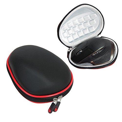 Hermitshell Travel Hart EVA Lagerung Tasche Schutz hülle Etui Tragetasche Beutel Compact Größen und karabiner für Logitech Mouse Maus MX Farbe: schwarz Größe: MX Master
