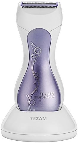 Tezam Rechargeable Hair Removal Dry&Wet Shaver Trimmer Groomer Razor for Face Leg Armpit Arm Bikini Line (purple)