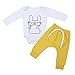 Produktbild Kids Baby Long Sleeve Kaninchen Print Strampler + Hose Outfits 2 Set (100 cm)