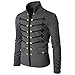Produktbild Shujin Herren Frühling Herbst Frack Steampunk Jacke Button Down Gothic Blazer Military Stehkragen Victorian Mantel Outwear Kostüm Cosplay Uniform für Männer