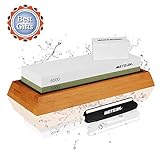 ✂Erfolgsrezept während Verwendung: Der Schleifstein soll vor der Verwendung ungefähr 5-8 Minuten in Wasser getaucht werden. Ein Schleifwinkel von 15-20 Grad bei Verwendung ist perfekt, und sollen Sie den Winkel während des Schärfvorgangs halten.