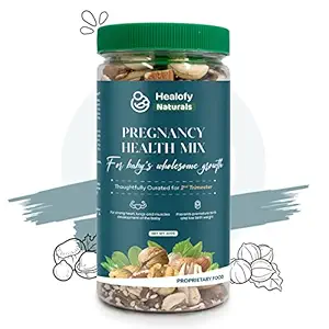 Healofy Naturals Healthy Pregnancy Moms Trail Mix Dry Fruits Nuts Seeds Mix, 200GM | Immunity Booster | Healthy Snacks (2nd Trimester, Pack of 1)