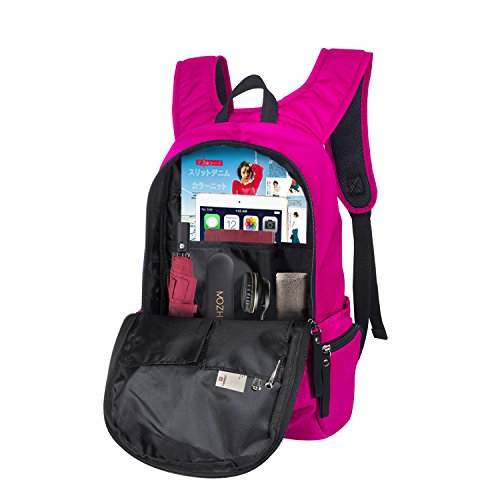 CARQI Leichtes, wasserdichtes, haltbares Reise-Wandern Rucksack Daypack Rosered