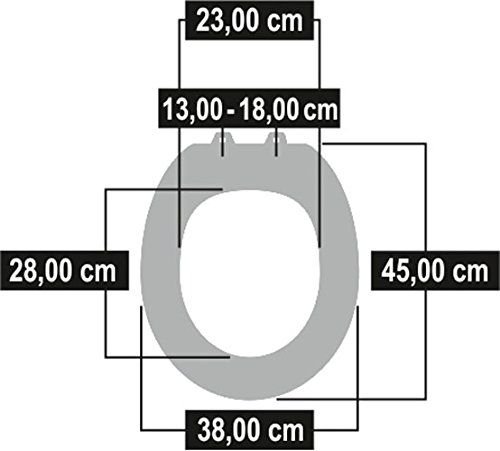 Cornat KSDSC304 Art of Acryl WC-Sitz, Hochglanz-Acryloberfläche, Holzkern, Klavier schwarz - 7