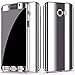 Produktbild Samsung Galaxy A7 2017 Hülle Case 360 Grad Full Body Überzug Case Shockproof Spiegel Protective Cover + Tempered Glas Schutzfolie Handyhülle Backcover Hartschale Schutzhülle Rückseite (Silber)