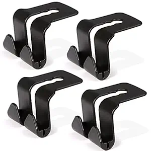 REHTRAD 4 Pcs Car Backseat Headrest Hook,Space Saver Car Hook,Suitable for Coats, Handbags, Tablet, Shopping Bag,Phone Car Rear Seat Item Holder