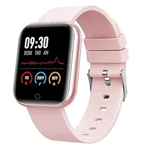 Infinizy ( LAST DAY DEAL WITH 12 YEARS WARRANTY ) Upgraded 2022 Waterproof Smart Watch JB20 For Men/Women/Boys/Girls and All Age Group Features Like Daily Activity Tracker, Heart Rate Sensor, Sleep Monitor And Basic Functionality- ROSEGOLD